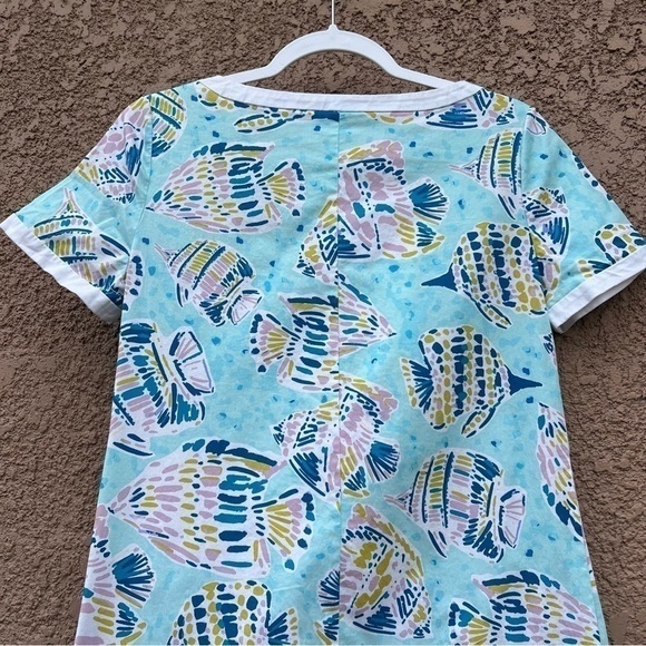 Tyler Boe Fish Print Dress with pockets Lilly Pulitzer Fun Beachy Inspired Style - Picture 6 of 15